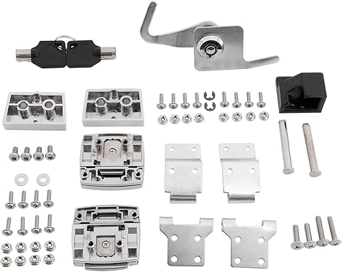 Miniatura 2 de TCMT Cerradura de bisagra cromada con llaves para maquinilla de afeitar cortada King para Harley Tour Pack Electra Glide Road King Street Glide
