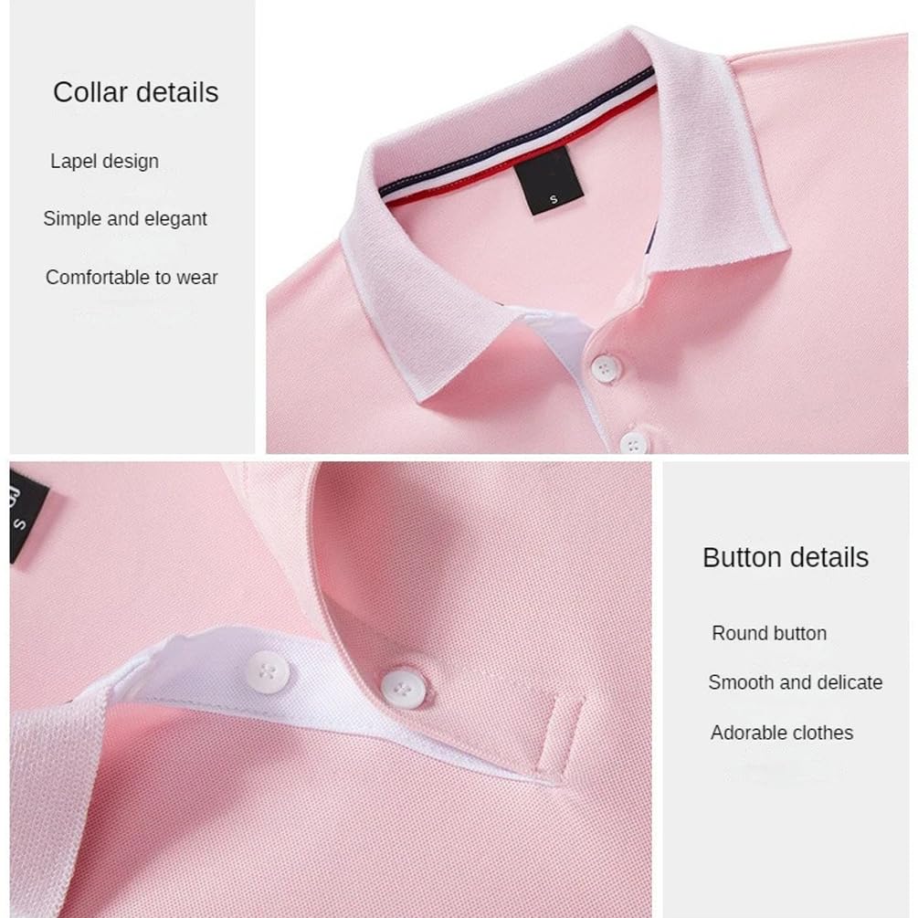 LANGWEI Polo da Donna T-Shirt A Maniche Corte Estate Slim Quick Dry Traspirante Golf Tennis Top Abbigliamento Sportivo