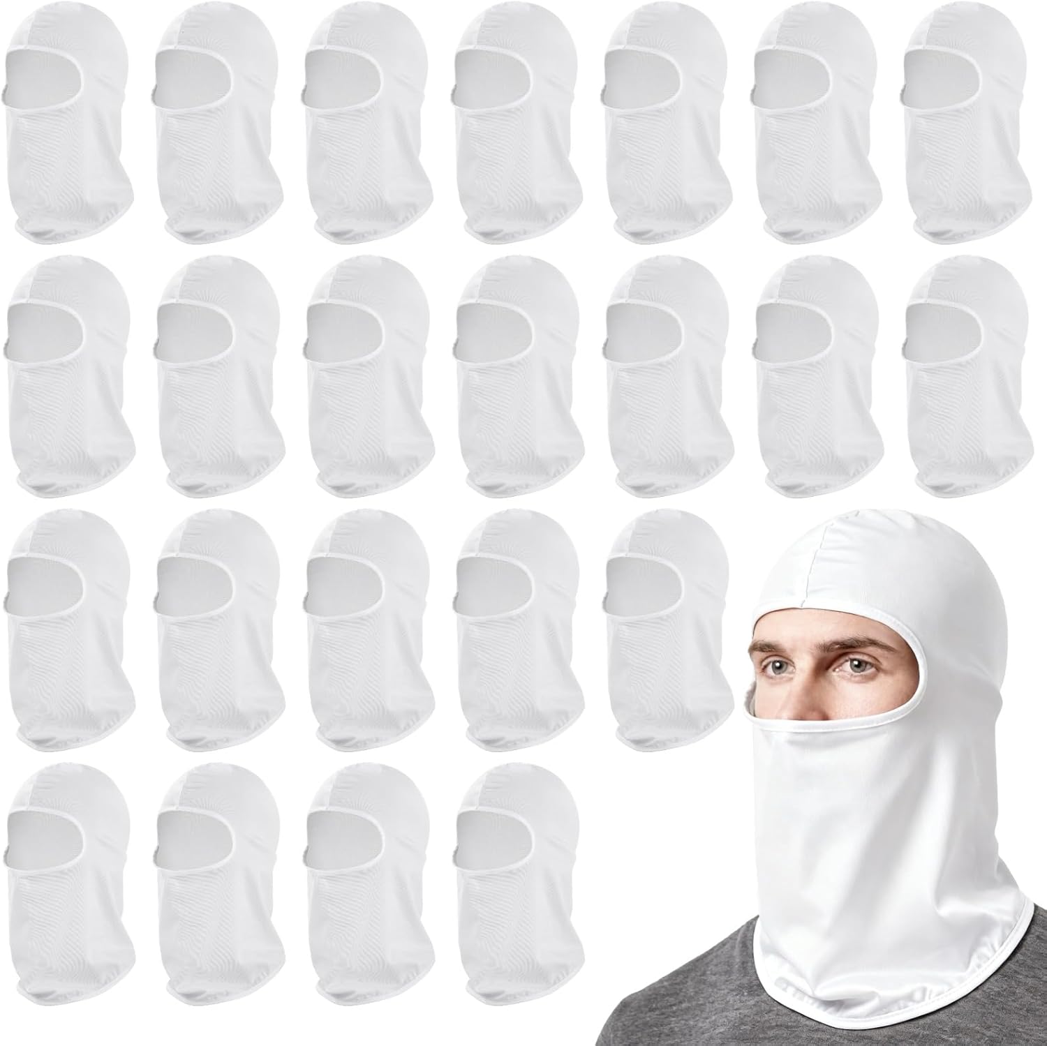 100 PCS Painter Spray Socks, White Soft Stretch Painting Dust Hood, Unisex Head Cover for Men Women, Comfortable Elastic Head Sock for Paint Spray, Sanding, Outdoor Protection