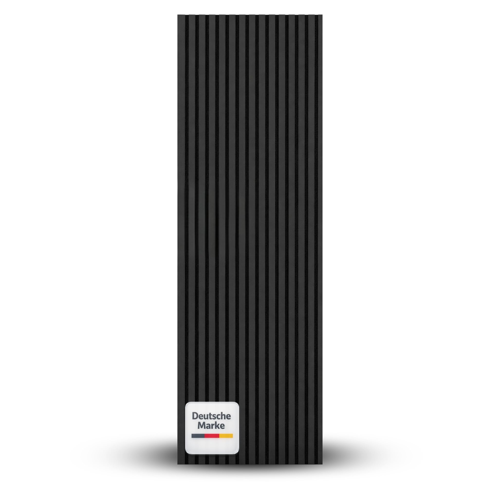 LAGELLA® Akustikpaneel 240 x 60 cm – 1,44 m² – Wandverkleidung mit Akustikfilz & Holzlamellen | Schallabsorbierendes Wandpaneel für Wohnzimmer, Büro, Studio, Gardarobe | Schwarz | inkl. Schrauben