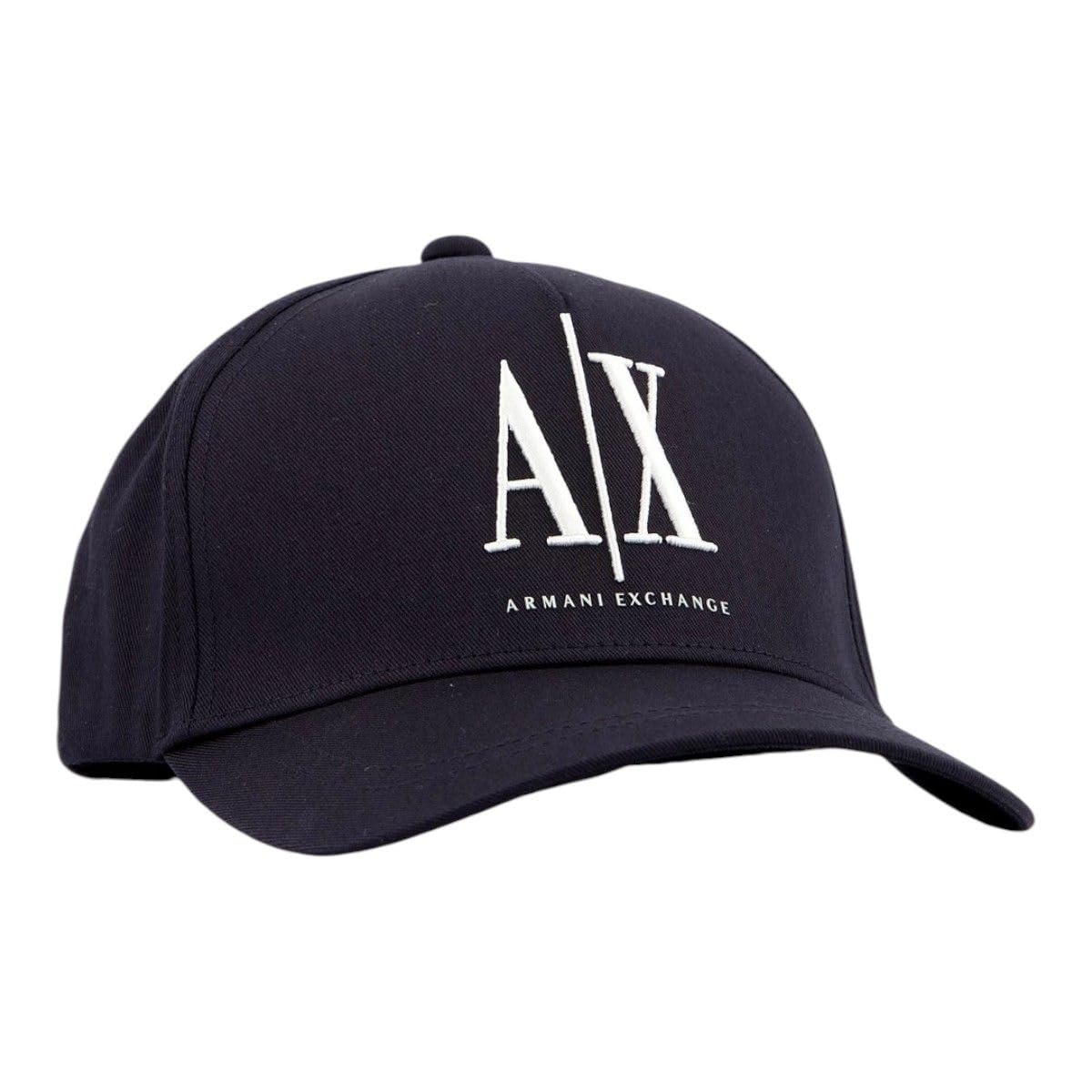 Armani Exchange - Curved Visor Contrast Front Logo, Cappellino da Baseball Uomo