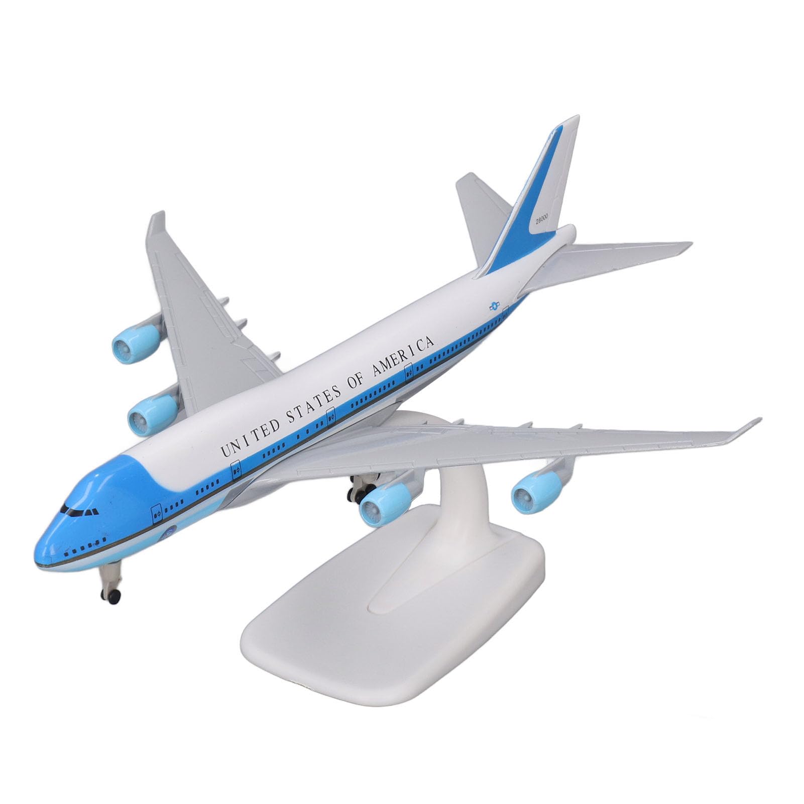 Alloy Airliner U.S. Air Force One Aircraft Model with Landing Gear, 7.9in Boeing 747-400 Plane Model Airplane Model for Collection, Decoration, Christmas Gift
