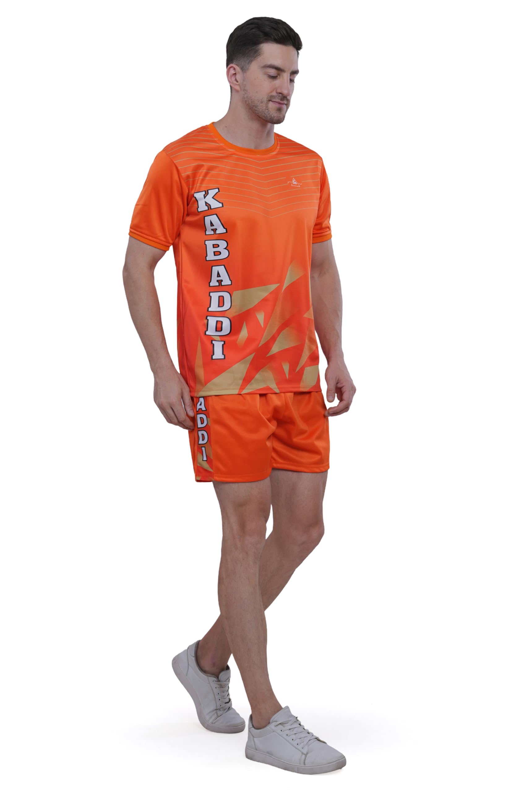Le Matin Kabaddi Kit, Orange, Jersey and Shorts Set-picture-18