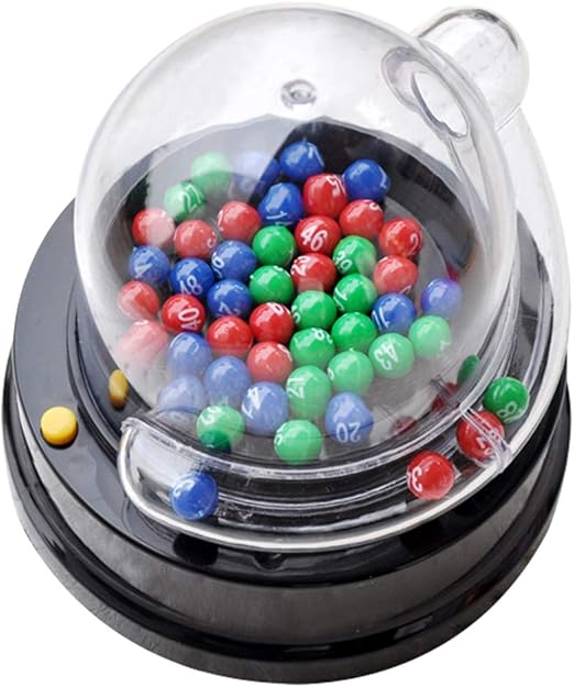 NUOBESTY Electric Shake Lucky Ball Machine Mini Machine Portable Bingo Machine Cage Game with Balls Fortunate Number Picker