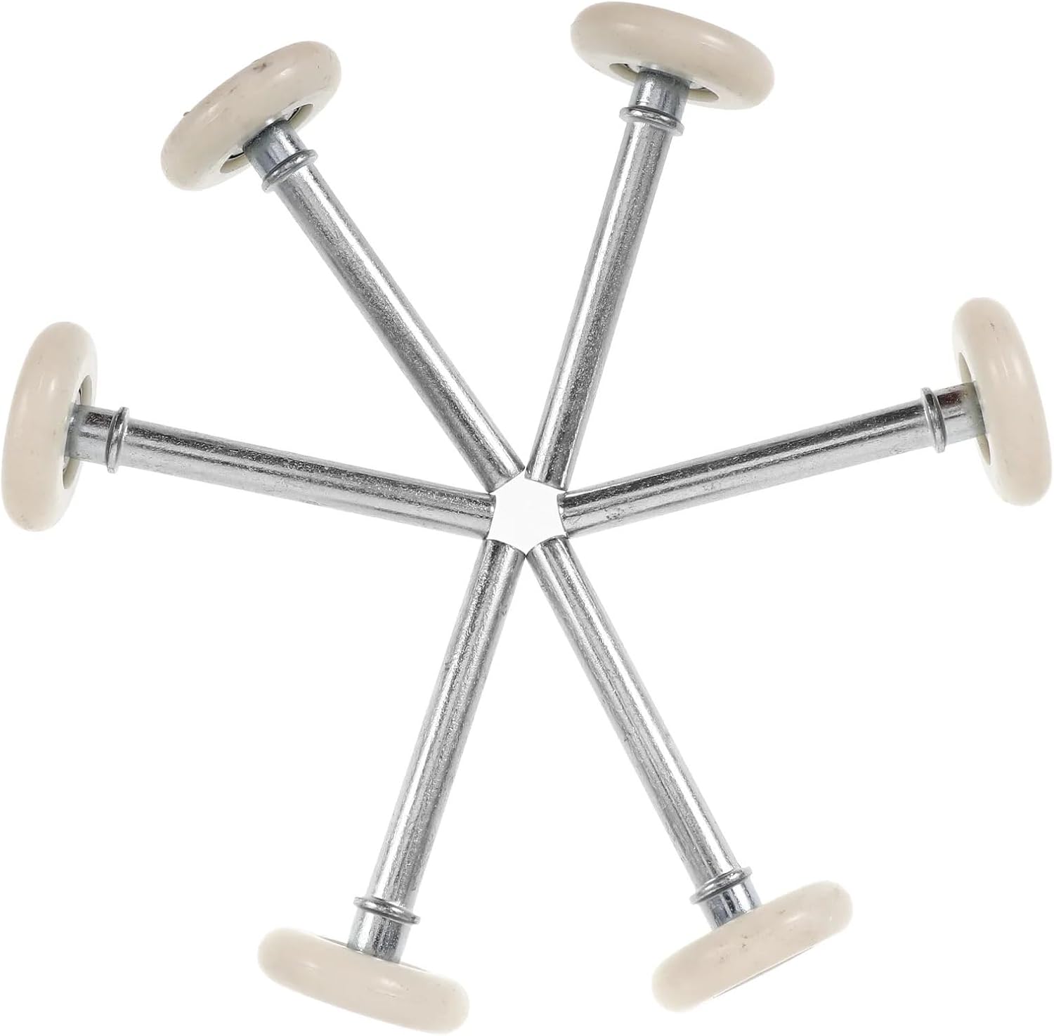 Garage Door Roller 6pcs Nylon Pulley Hardware Accessories with Stem White Door Track Sliding Wheel Metal