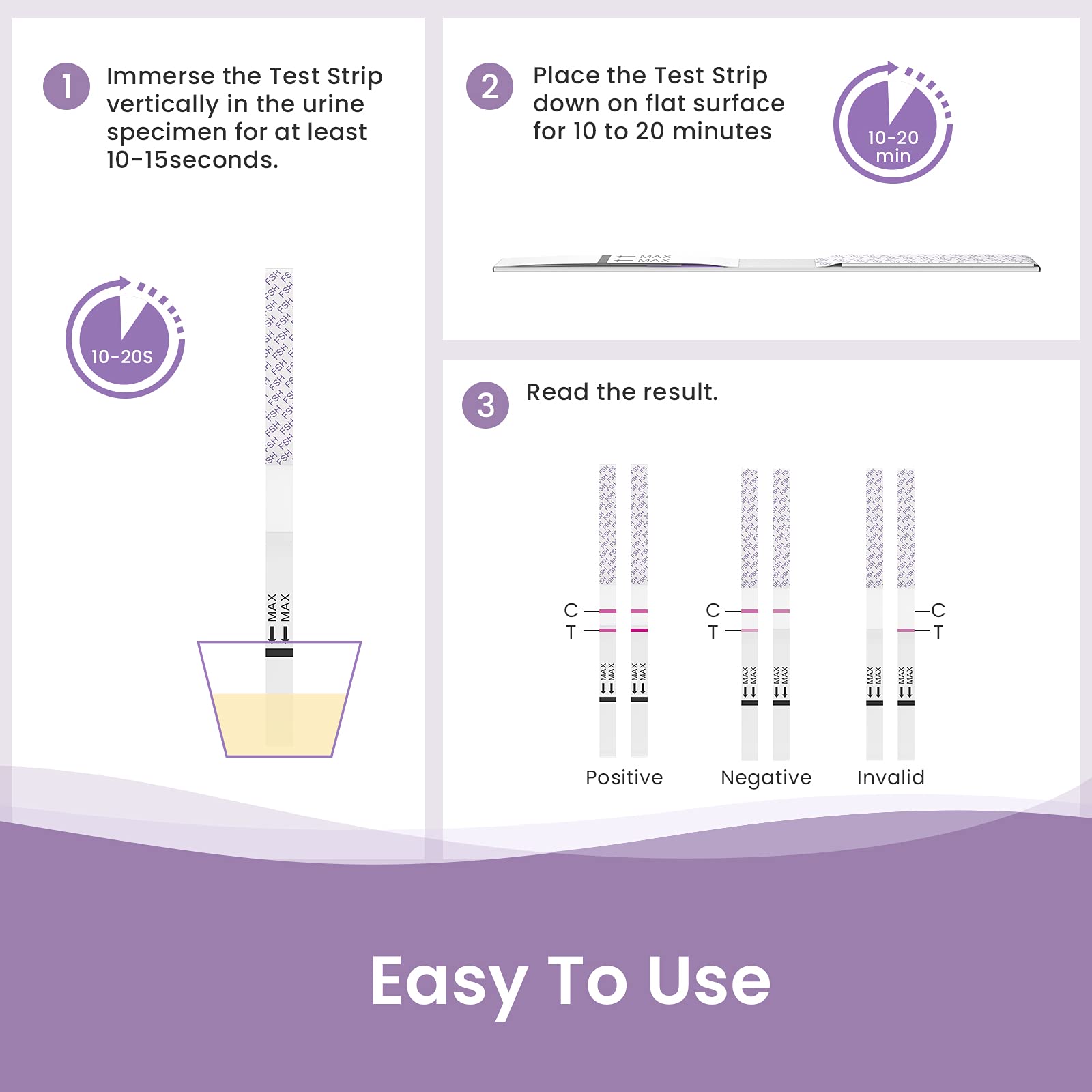 Femometer Menopause Test, 3 Count IndividuallySealed FSH Test Strips