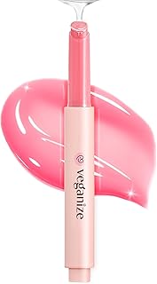 Self Beauty Vegan Korean Lip Balm Moisturizing Care - Collagen Lip Glass Hydrating, Hyaluronic Lip Gloss Repair - 0.06 oz (#2 Shy Pink)