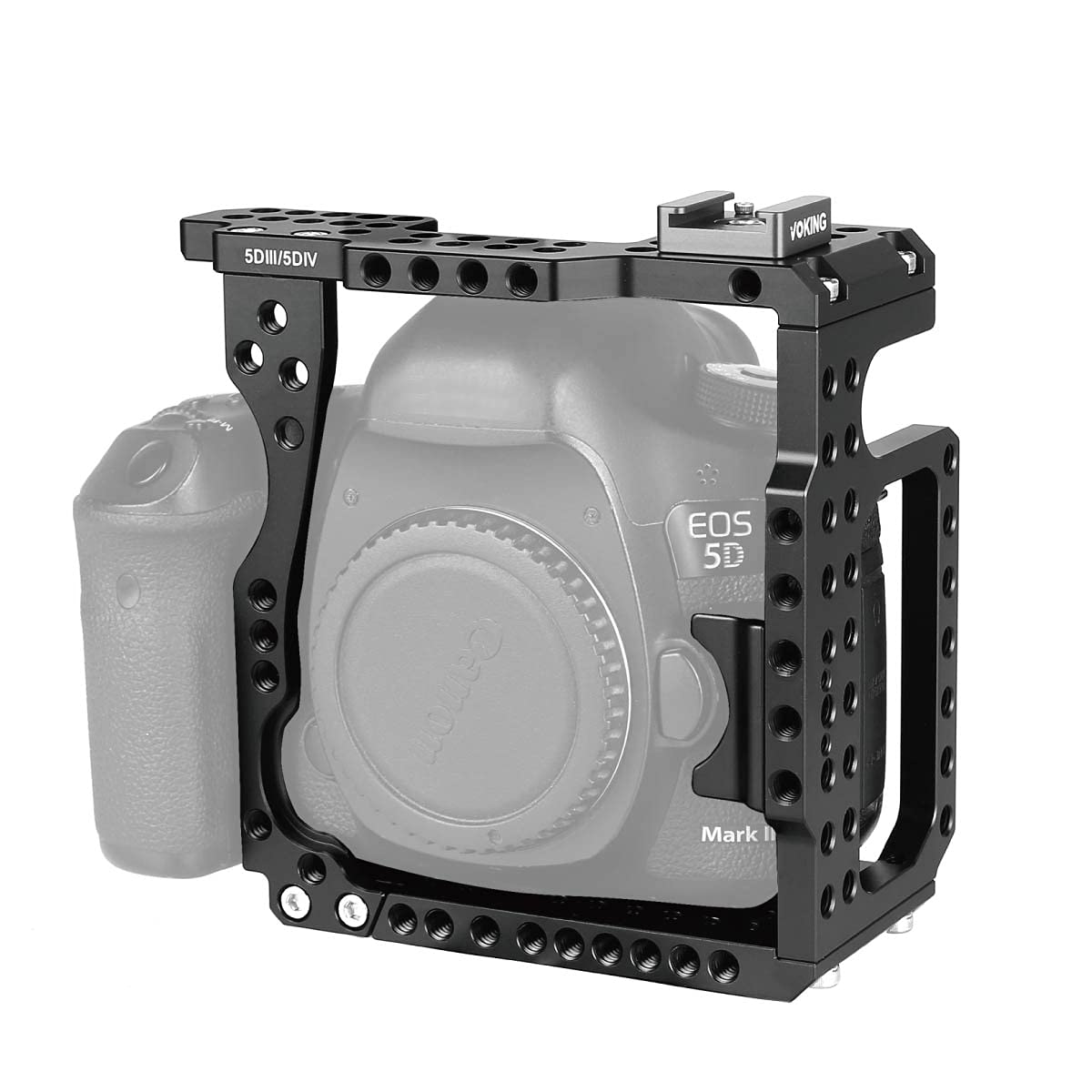 VOKINGAluminum Alloy VK-5D4C Camera Video Cage with Detachable Quick Release Plate Compatible with 5D3 5D4