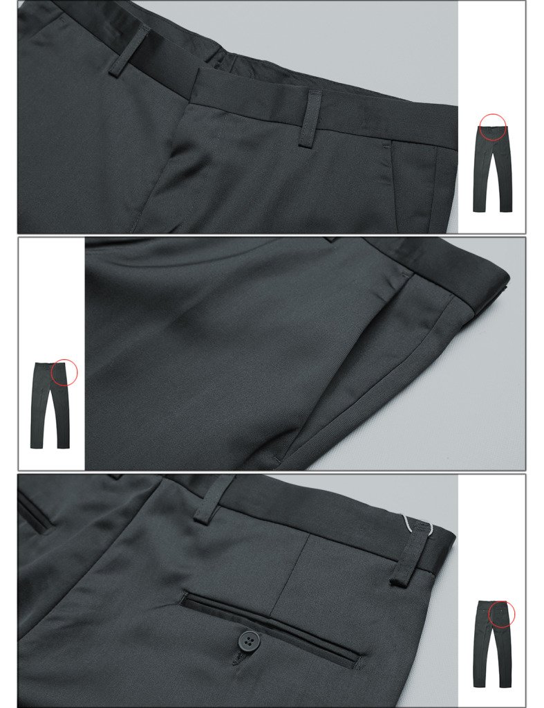 Match de Hombre Classic Resistente a Las Arrugas Vestido Pantalones M2