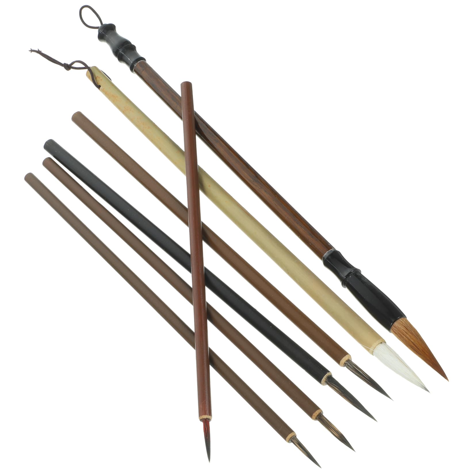 ULDIGI 7pc Chinese Calligraphy Brush Set Ink Brush Calligraphy Pens Chinese Painting Supply Traditional Sets