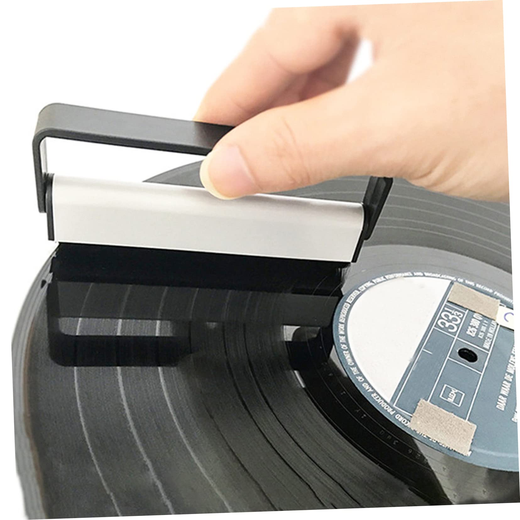 jojofuny 4pezzi Spazzola Per Pulizia Dischi Carbonio Con Manico Accessorio Antistatico Per Vinili e Cd Facile Da Usare e Conservare Rimozione Sicura Della Polvere e Staticità Design