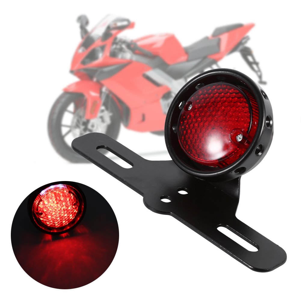 Feu Arrière Moto LED Rouge QIUSHIBO – Feu Stop Étanché Haute Luminosité, 12V, Câble 26 Cm
