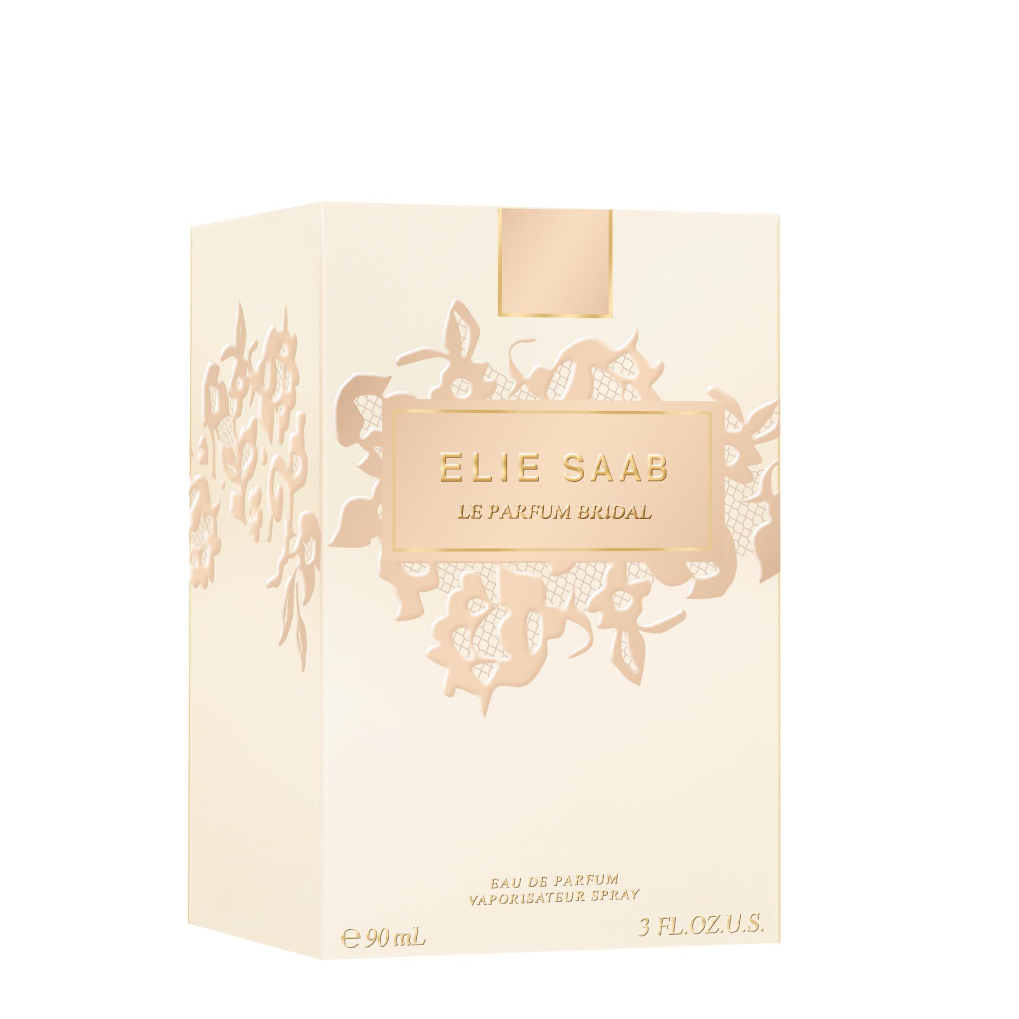 Elie Saab Le Parfum Bridal 90 ml, Eau de Parfum para Mujer | Perfume Floral Almizclado, Notas de Almizcle y Flores, Perfume de Vainilla y Ámbar, Botella de Cristal Beis