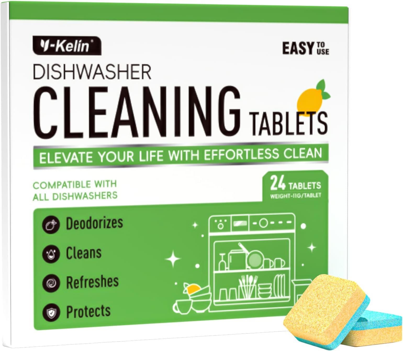 Amazon.com: Dishwasher Cleaner tablets-24 Pack Deeply Removes Dirt With ...