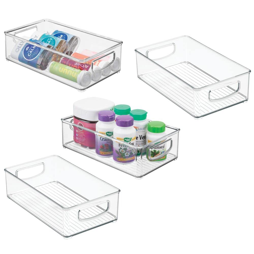 Buy mDesign Plastic Storage Organizer Shallow Container Bin with
