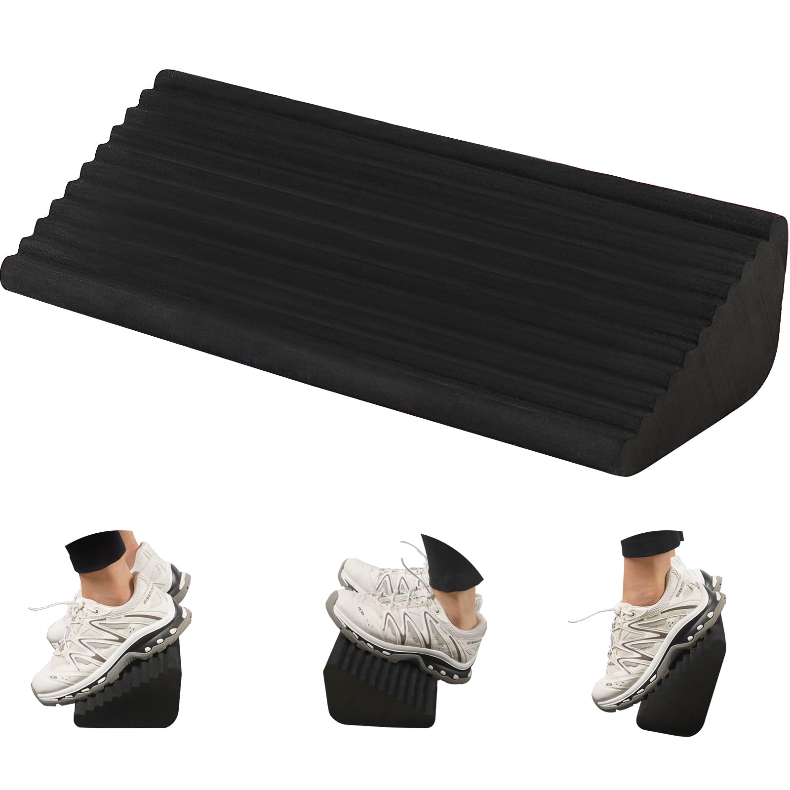 Squat Wedge and Slant Board for Calf Stretching Foam Calf Stretcher Unique Rocking Motion Physical Therapy Wedge for Achilles Tendonitis Relief Ankle Strengthener Improving Balance
