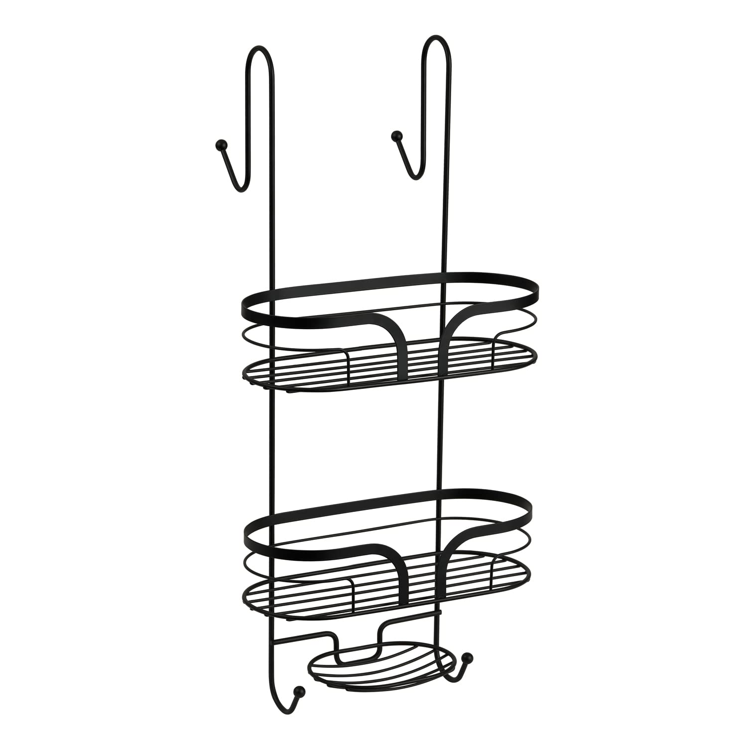 Showerdrape Dante Black 2 Tier Over Door Hook Door Shower Caddy from B&Q