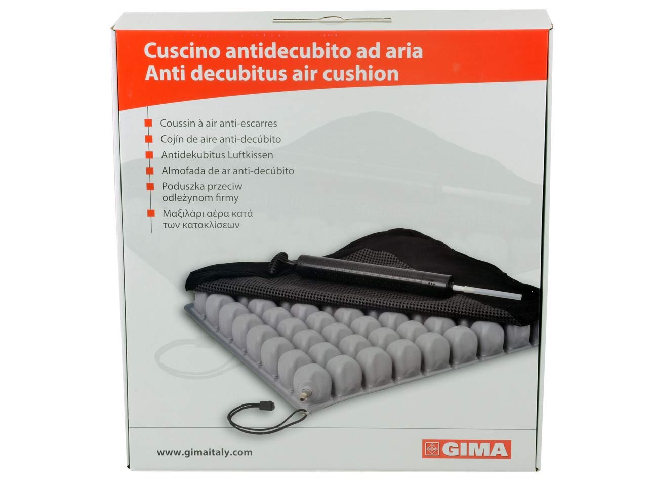 Gima 28546 Cuscino ad Aria - 45 x 45 x 6 cm - con Fodera