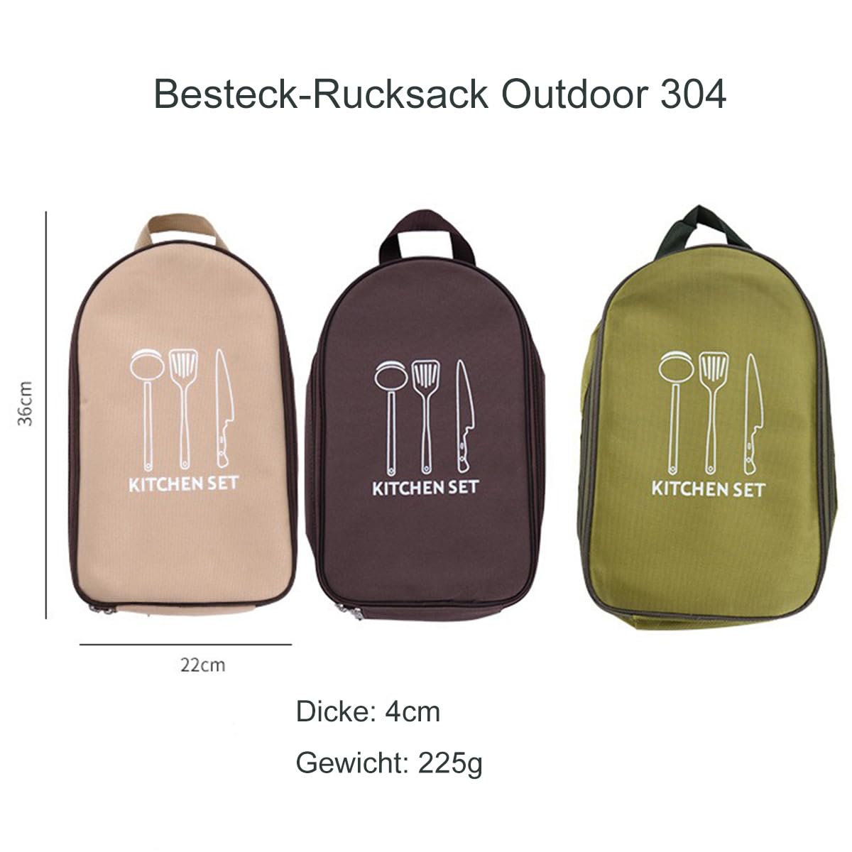 21/9 Teiliges Camping Geschirr Set Edelstahl, Picknick Camping Besteck Set, Outdoor Reisebesteck aus Edelstahl mit Messer, Gabel, Löffel für Reisen, Wandern (21, Grün)