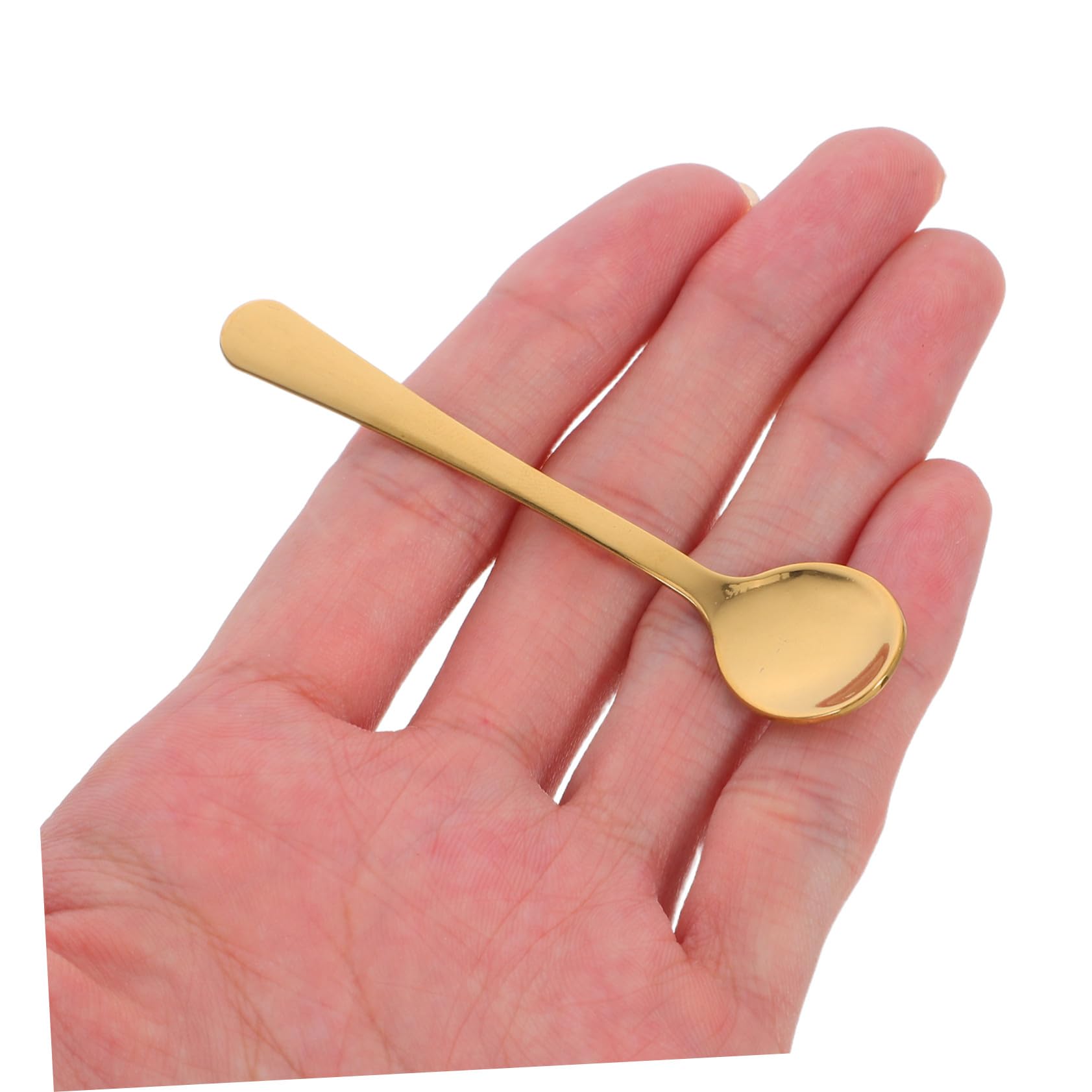 20 Piezas Unidades Cucharillas Mini de Acero Inoxidable Cucharas Redondas para Café Espresso Té Azúcar Postres Helado Duraderas y Fáciles de Limpiar