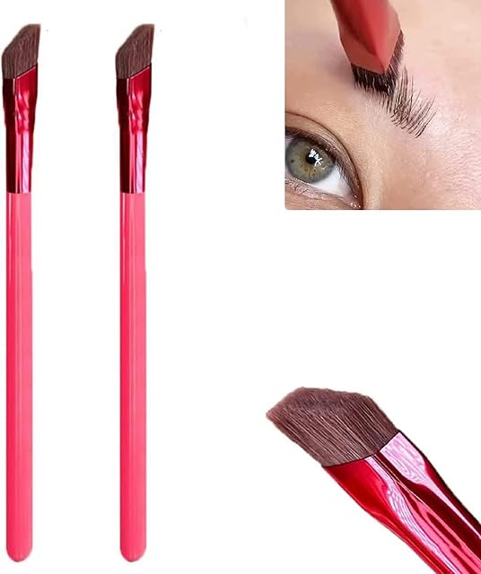 Multi-Function Eyebrow Brush,2PCS Perfect Angled Thrush Artifact, Eye Brow Concealer Contour Brush,Function Eyebrow Brushes Make-Up Tool Beauty-6.88in (2)