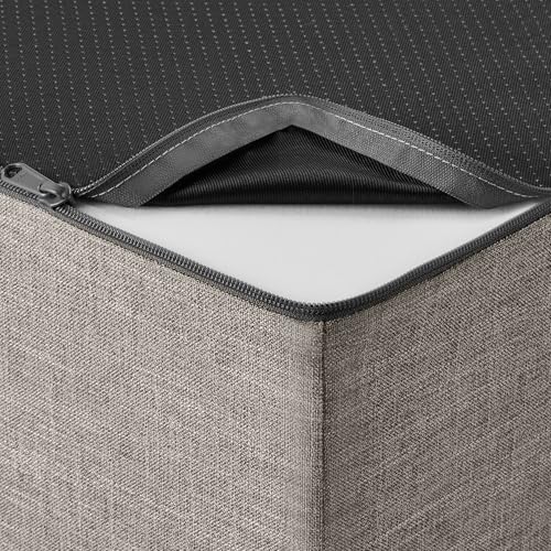 Amazon Basics Hundetreppe, Höhe 35,1cm, 3-Stufige Hundetreppe für Schlafcouch und Sofa, Haustiertreppe mit Rutschfester Unterseite für Haushunde und Hauskatzen, Grau