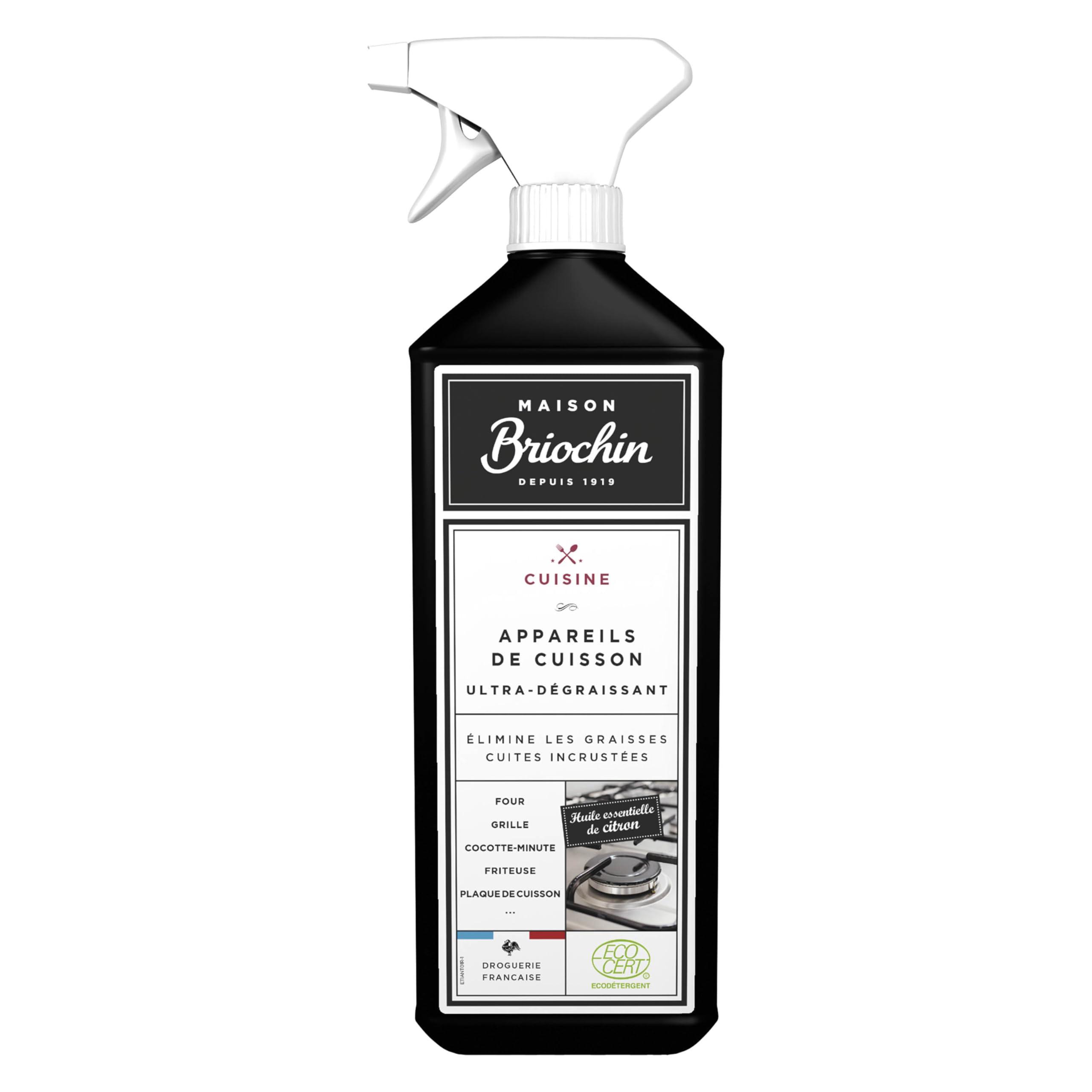 MAISON BRIOCHIN - Spray Nettoyant Spécial Appareils de Cuisson - Dissout les Graisses Cuites - - Fabriqué en France - 750ml