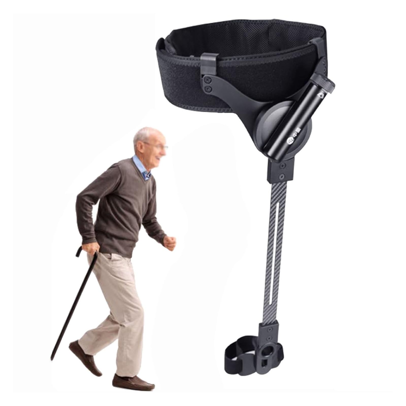 ERSINIAN Power Exoskeleton Walking Aids, Full Leg Support Stabilizer, Adjustable Orthopedic Knee Immobilizer Brace