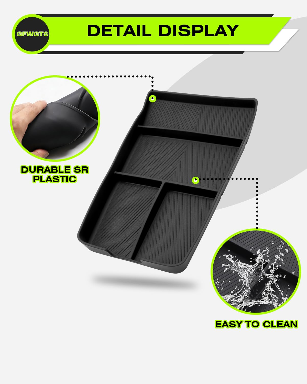 Kompatibel mit XPeng G9 EV 2024 2025 2026 Mittelkonsole Organizer Aufbewahrungsbox Handschuhfach Unten die Mittelarmlehne, TPE-Weichgummi, für Xpeng G9 EV Zubehör