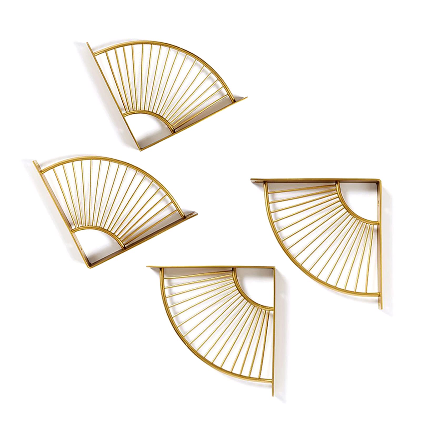Staffe Angolari,Staffa per Mensole Triangolare ad Angolo Retto a 90 Gradi,Supporti per Mensole Galleggianti in Ferro Metallico,con Viti e Tubo di Espansione (25cm/10inch,4 pcs)