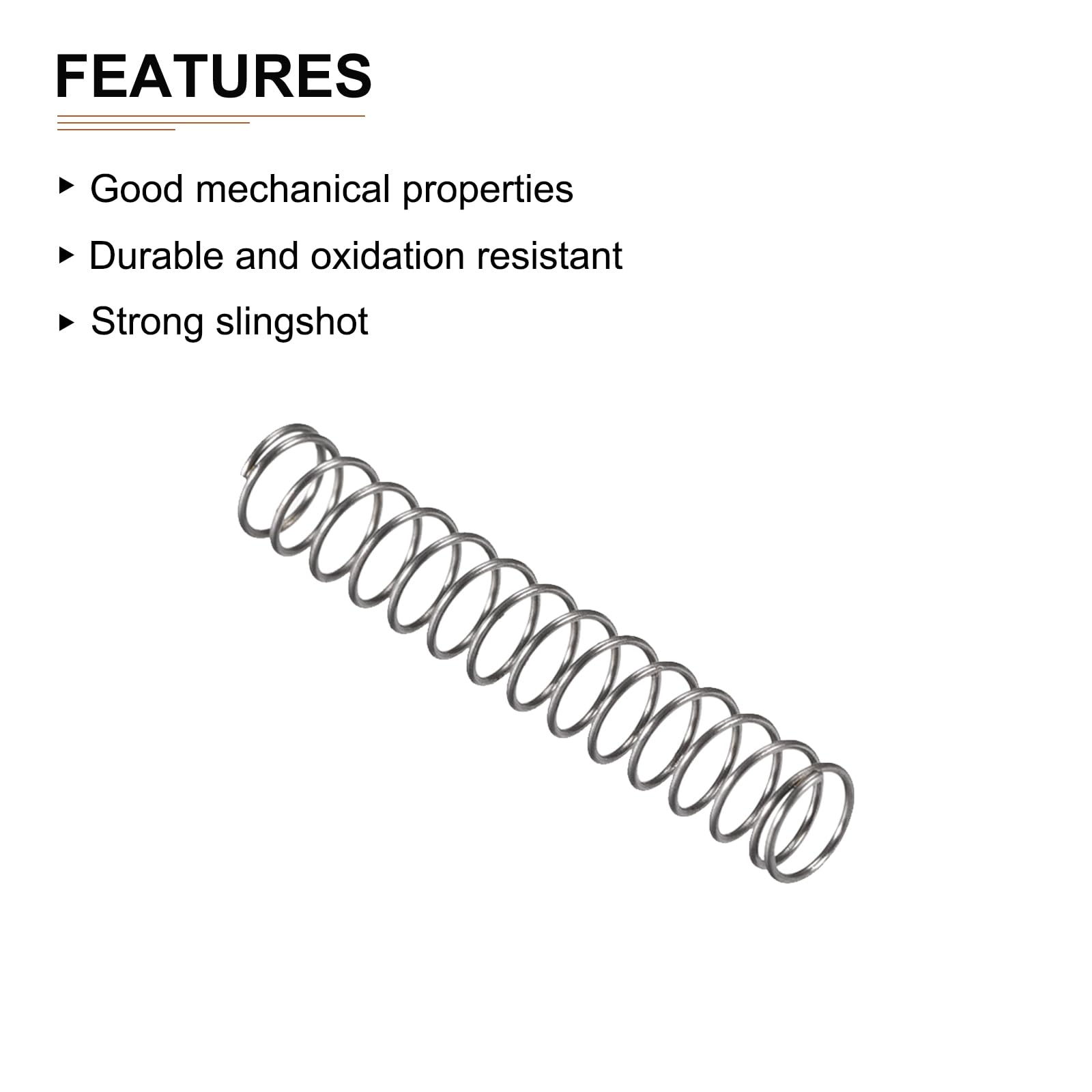 DTGN 0.5x6x35mm(DxODxL) Compression Spring - 10Pack - Good for Machinery - Spring Steel Extension Spring - Gray - Image 3
