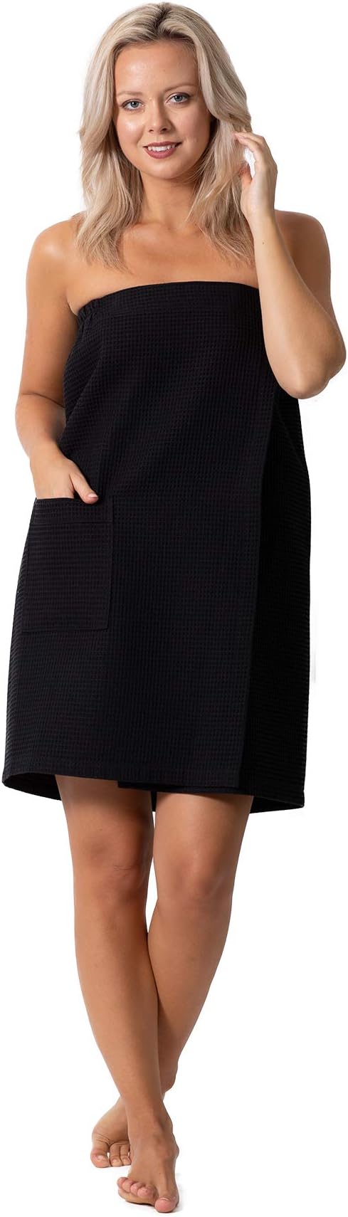 Robe Direct Quick Dry, Lightweight Waffle Spa/Bath Wrap with Adjustable Closure & Elastic Top