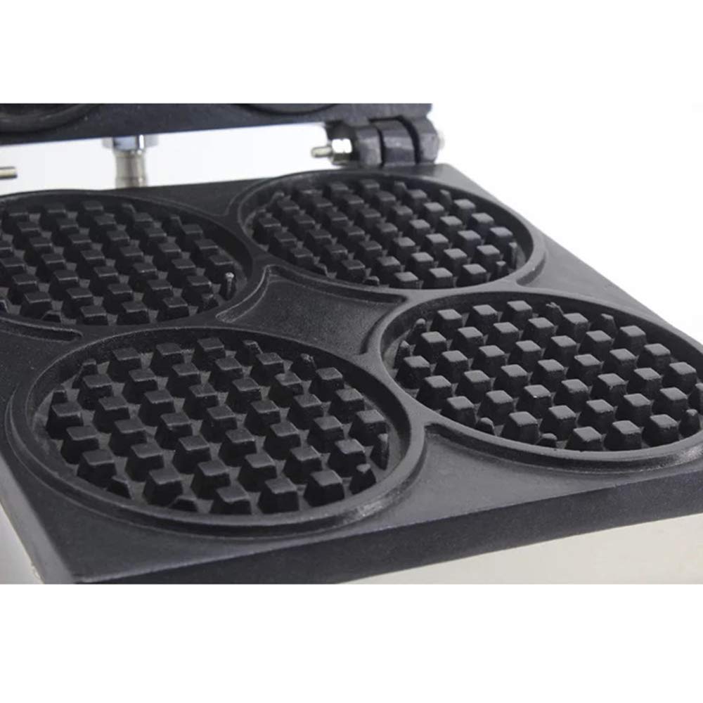 Hanchen Baker - Máquina para hacer gofres (4 unidades, redonda), color negro