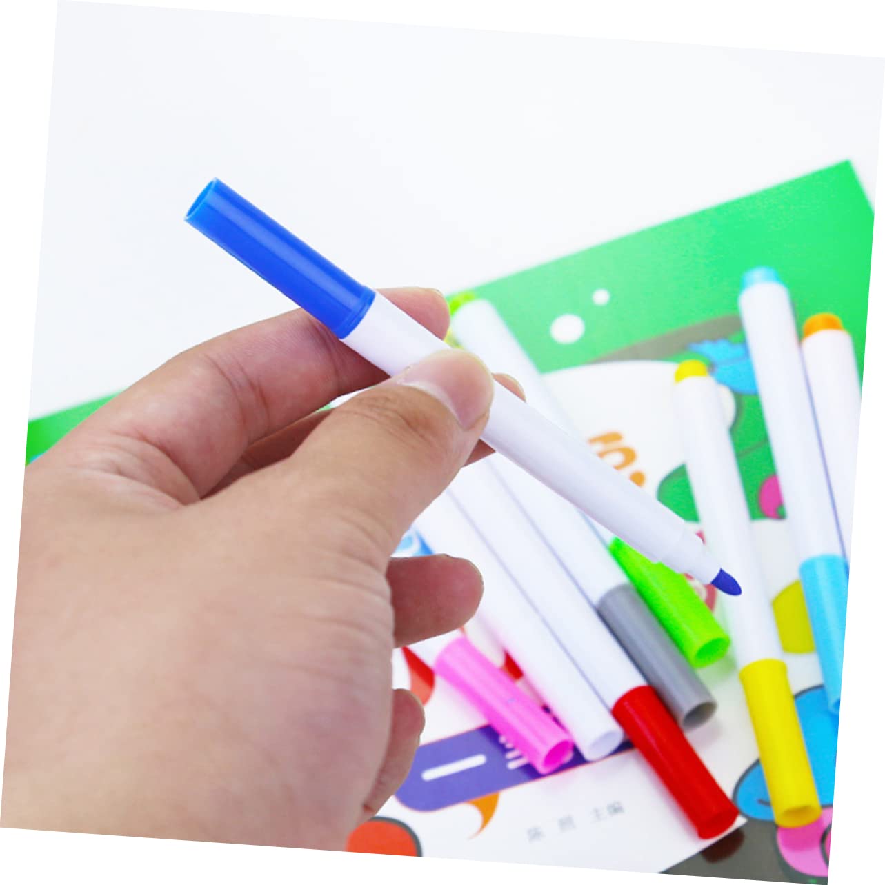 DOITOOL 3 Ensembles Crayon De Couleur Stylos À Dessin Feutre Tableau Noir Effacable Crayon Aquarellable Liquid Chalk Craie Solide Effaçable Craie Sans Poussière Colorful Pièces * 3