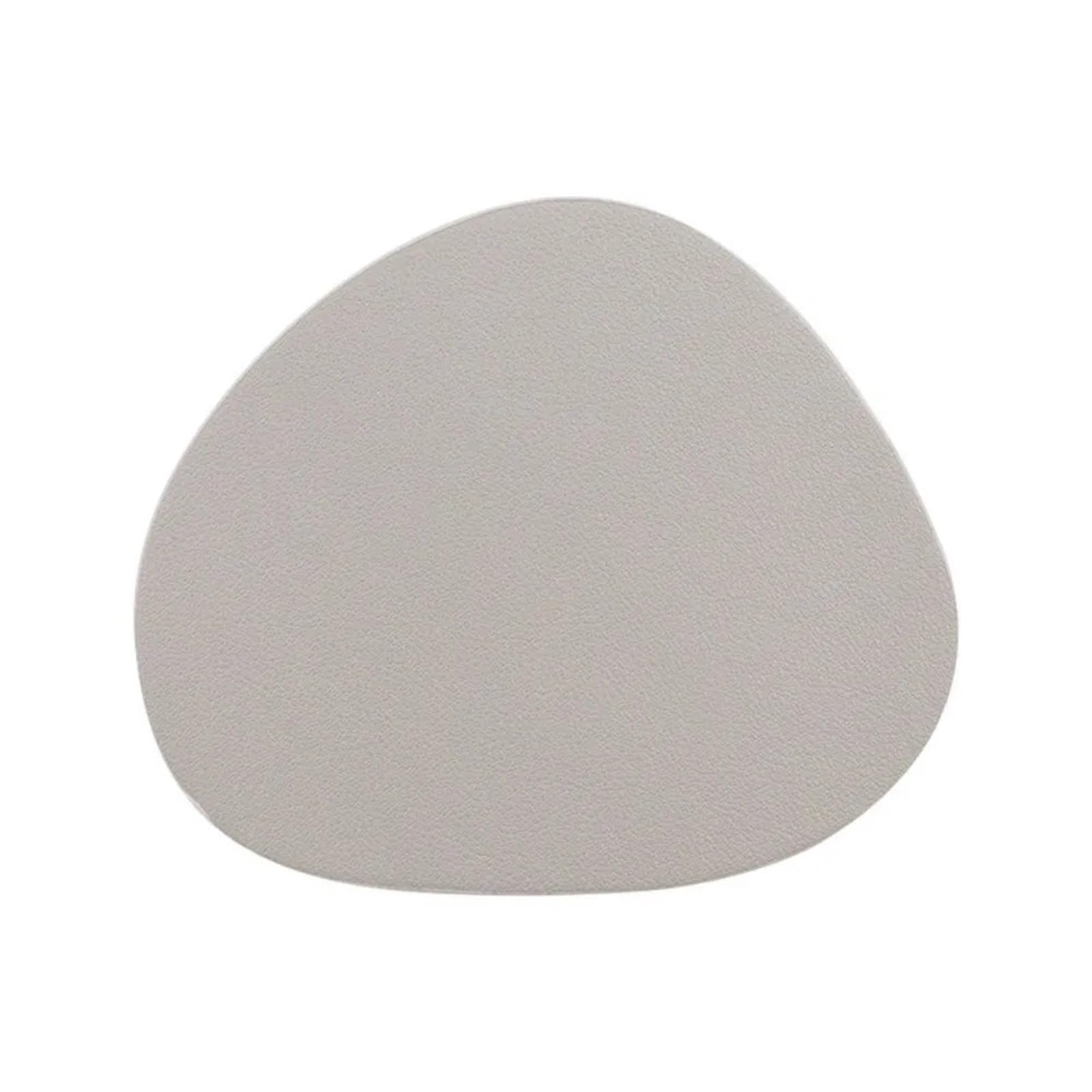 Insulated Coasters 8pcs Creative Faux Leather Placemat Heat Resistant Irregular Coaster Washable Insulation Coffee Mat for Drinks Coffee Pads Beer Home Office(Grey)