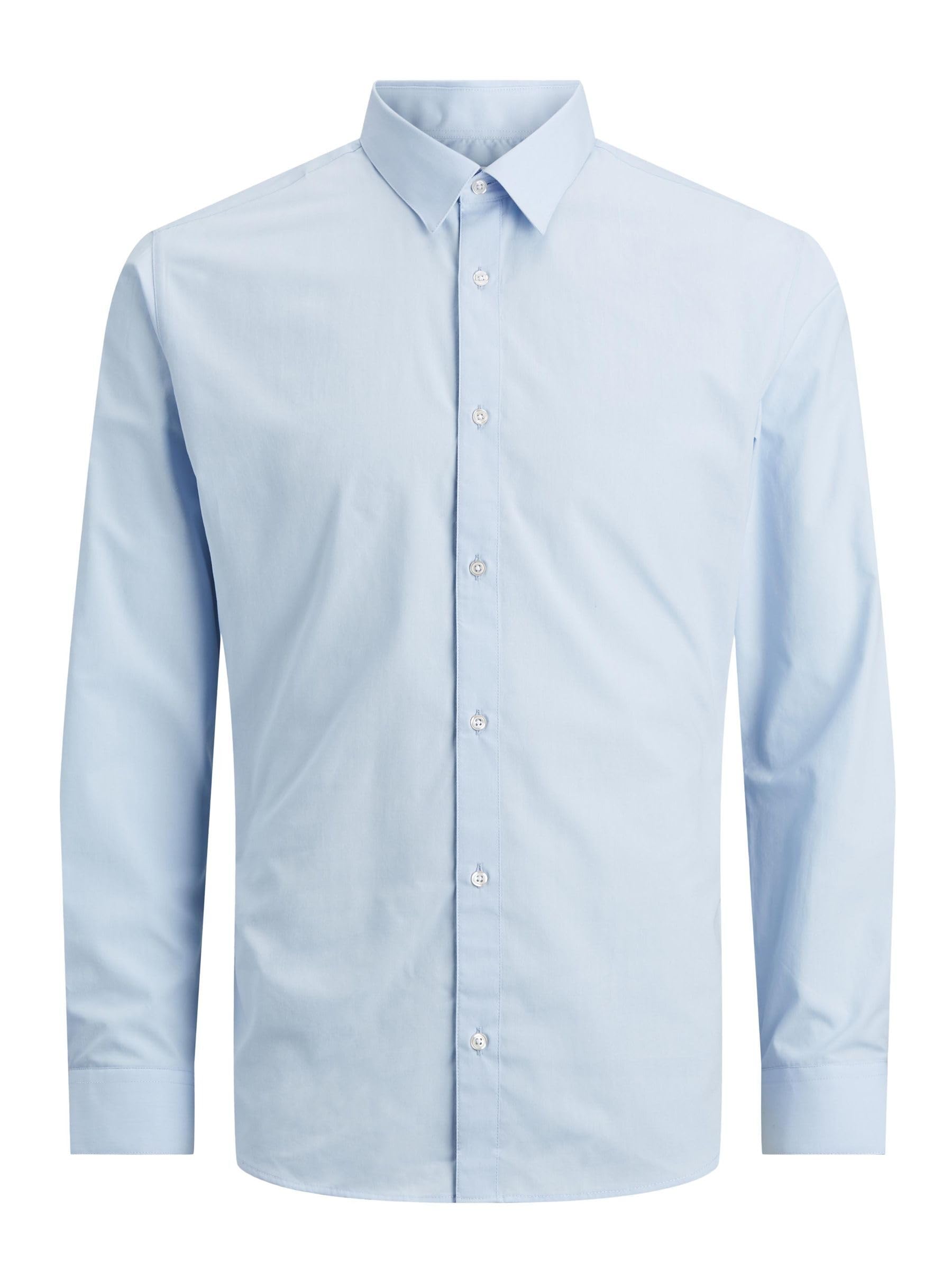 JACK & JONES Women's Jjjoe Shirt LS Plain Shirt, Cashmere Blue, XL