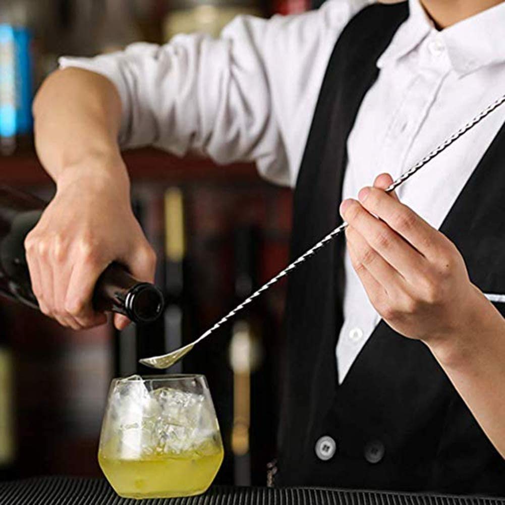 GeRRiT Kit per bartending da 14 pezzi, bar Bartender Strumenti con supporto elegante, adatto perfetto per casa e pub cocktail fai da te bevanda bibita da barista kit in acciaio inox