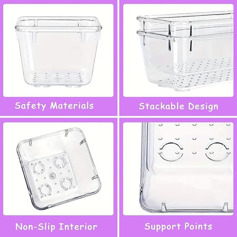 Wowbox 25 teiliges Schubladen Organizer Set, transparenter Make up