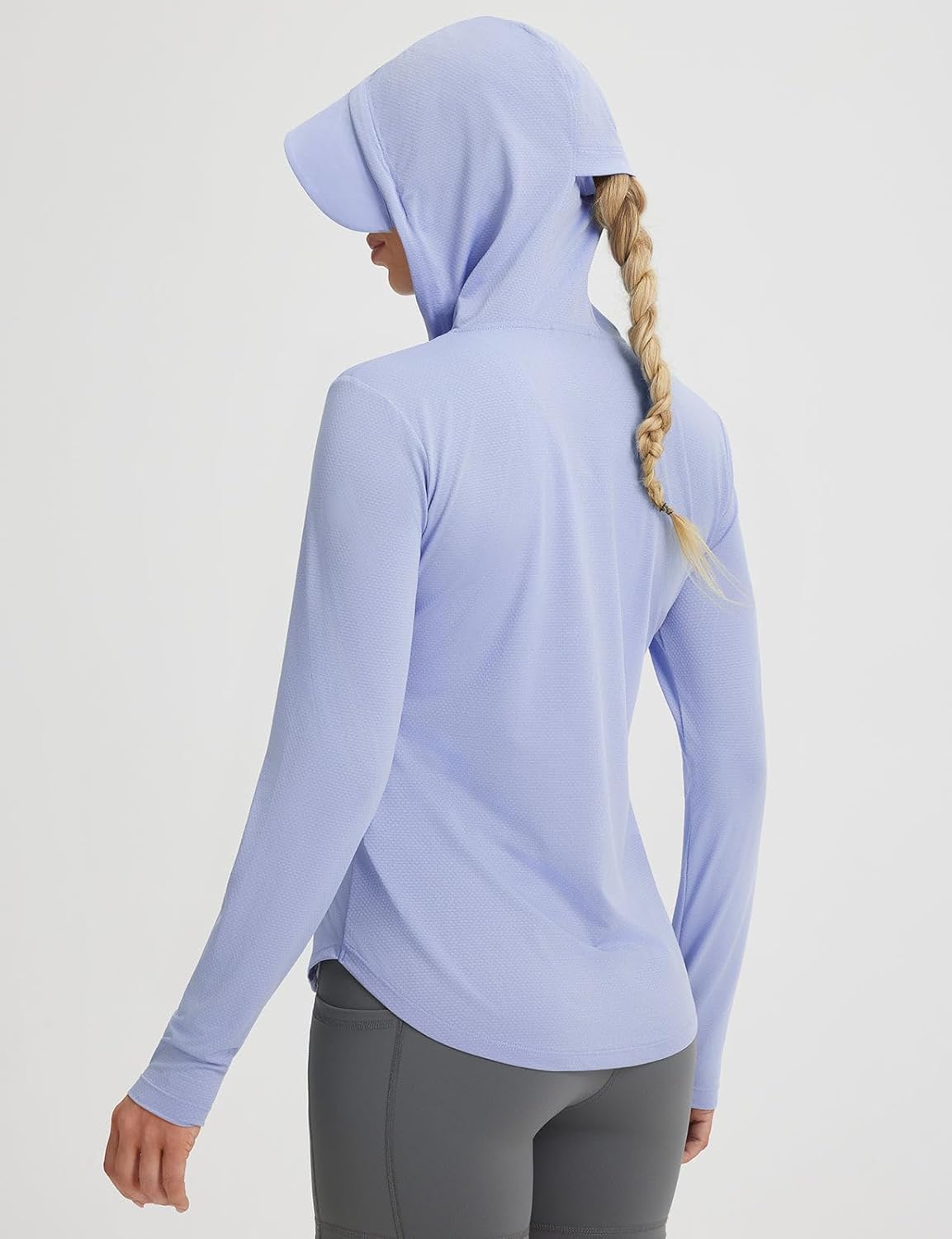 baleaf Women's Sun Jacket with Removable Brim UPF 50+ Lightweight UV SPF Shirts Long Sleeve Full Zip Up Hoodie Outdoor Hiking - Image 2