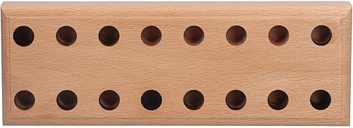 Organizador de alicates, base de madera de pino, soporte para cortador de madera, 16 agujeros para almacenamiento