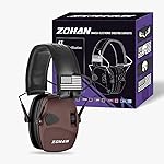 ZOHAN UPGRATED EM054 Electronic Shooting Ear Protection with 4X Sound Amplification, Slim Active Noise Reduction Earmuffs for Gun Range