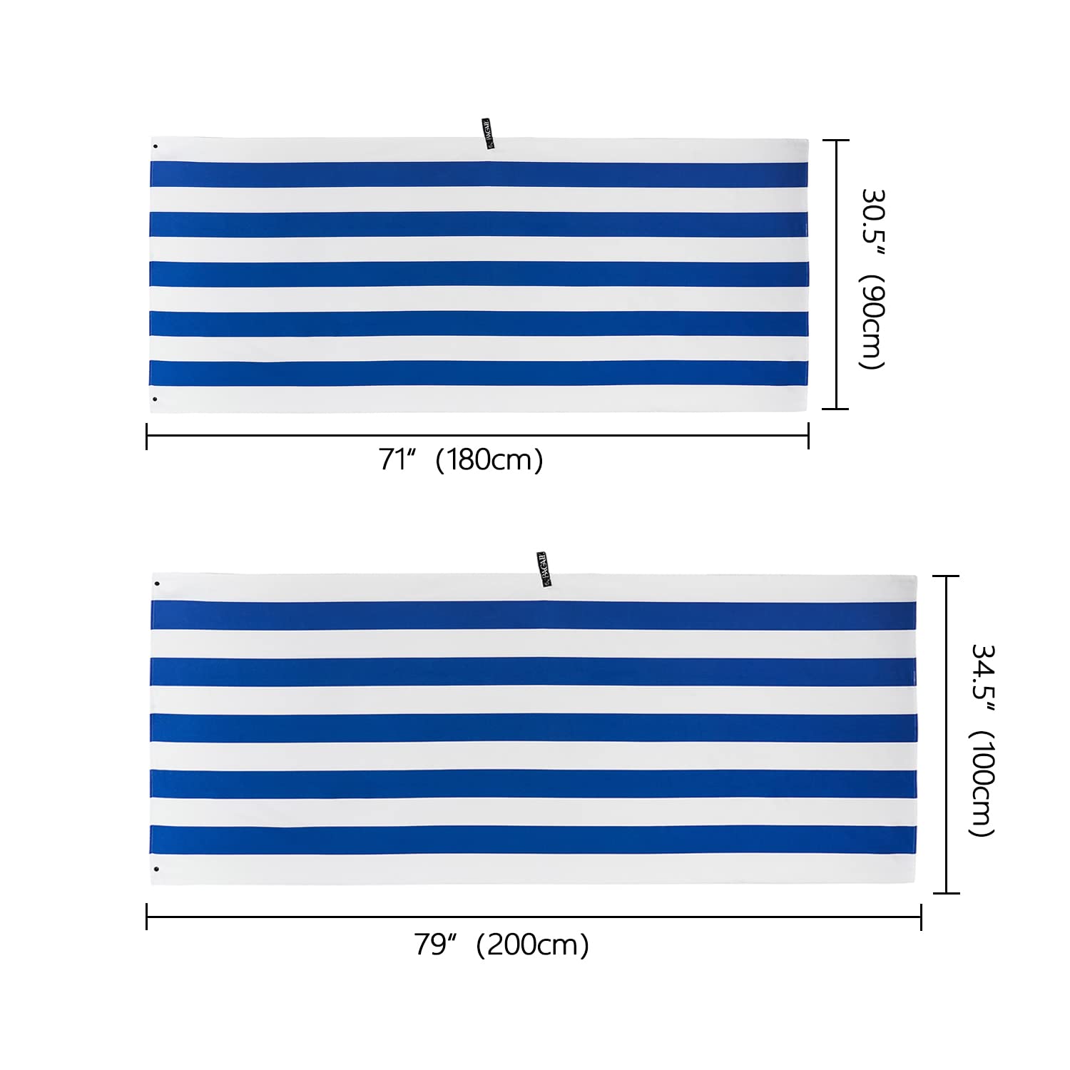 BAGAIL Asciugamano da Viaggio in Microfibra, Asciugamano da Bagno e Telo Mare, Asciugatura Rapida - Super Assorbente - Ultra Compatto, Ottimo per Sport, Palestra, Yoga e Zaino in Spalla
