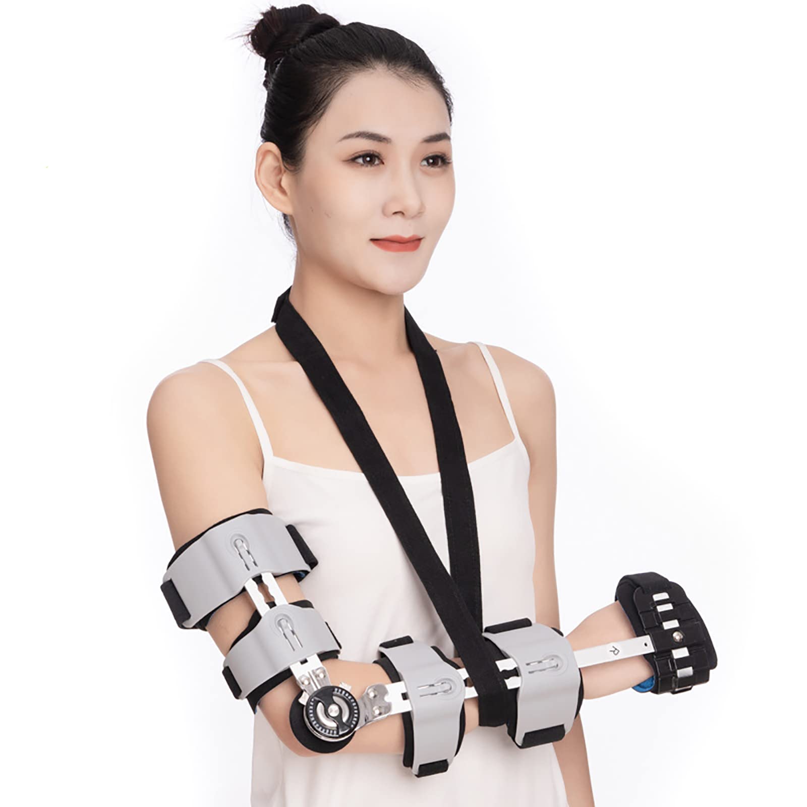 Hombro con Cabestrillo para Brazo con cinturón Trasero, Estabilizador inmovilizador de Hombro para Hombres y Mujeres para Codo, Correa Liviana para Soporte de Brazo, Lado Izquierdo