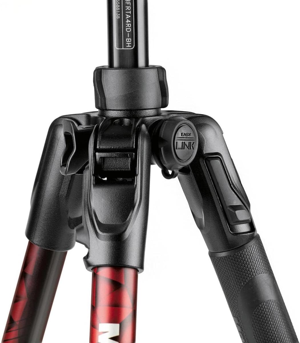 Manfrotto Befree Advanced Twist 4-Section Aluminum Travel Tripod with Ball Head, Red