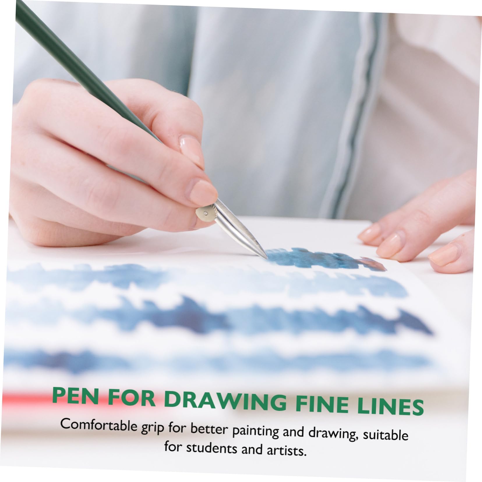 NUOBESTY 4 Sätze Linearer Entenschnabelstift Whiteboard-marker Bleistifte Maskierung Zeichenstifte Malstifte Textmarker Tinte Wieder Auffüllbar Planke Pastell Gel Green Rohgummi Aus Metall