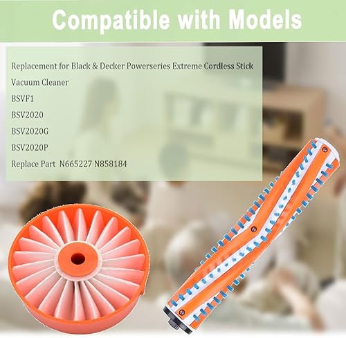 Miniatura 2 de Repuesto para Black and Decker POWERSERIES Extreme - Aspiradora inalámbrica BSVF1 BSV2020 BSV2020P BSV2020G, pieza de repuesto, 1 paquete de rodillo