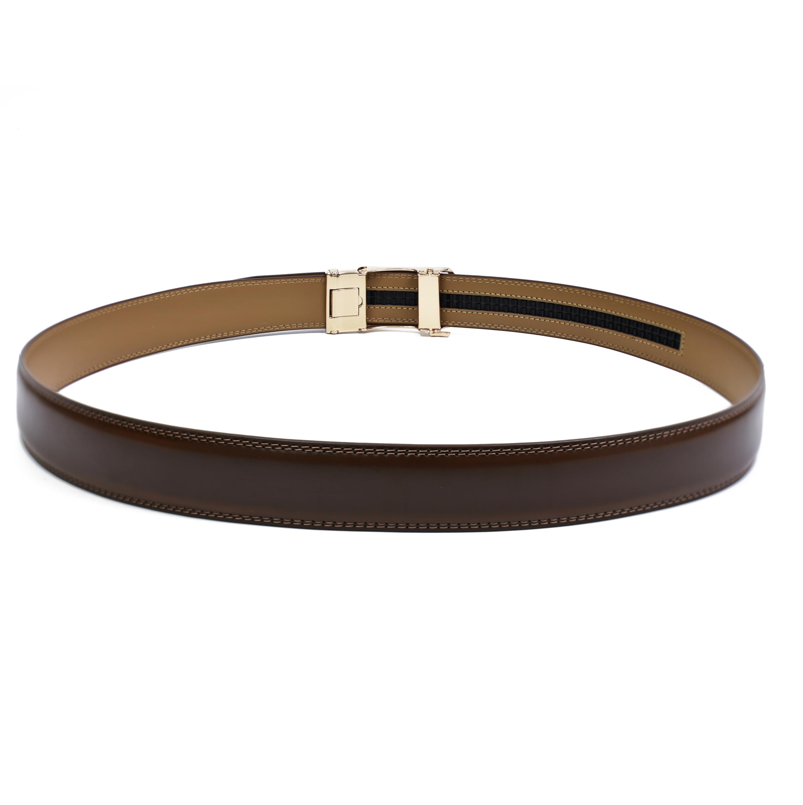 WildHorn Men's Genuine Leather Belt for Men| Premium Auto-Lock Buckle | Adjustable up to 48” | Formal & Casual Wear | Micro-Adjust Fit | Stylish Gift Box Included (BROWN TAN) - Image 7 thumbnail