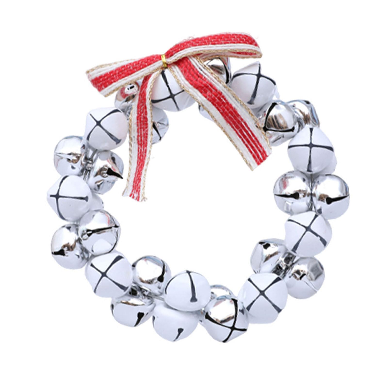 Kalttoy 1 Metal Christmas Bells Hanging Ornament 12cm for Tree Mantels Door Wreath Holiday Decor Christmas Tree Bells Ornament