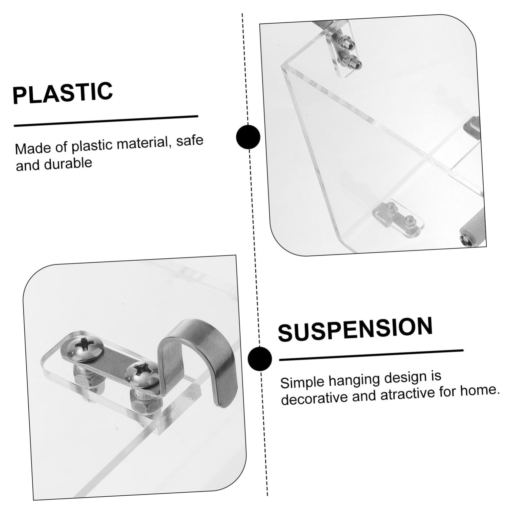 VANZACK Mangiatoia Automatica per Uccelli in Plastica Trasparente Ciotola per Acqua e per Pappagalli e Piccoli Volatili Facile da Installare e Pulire in Gabbia