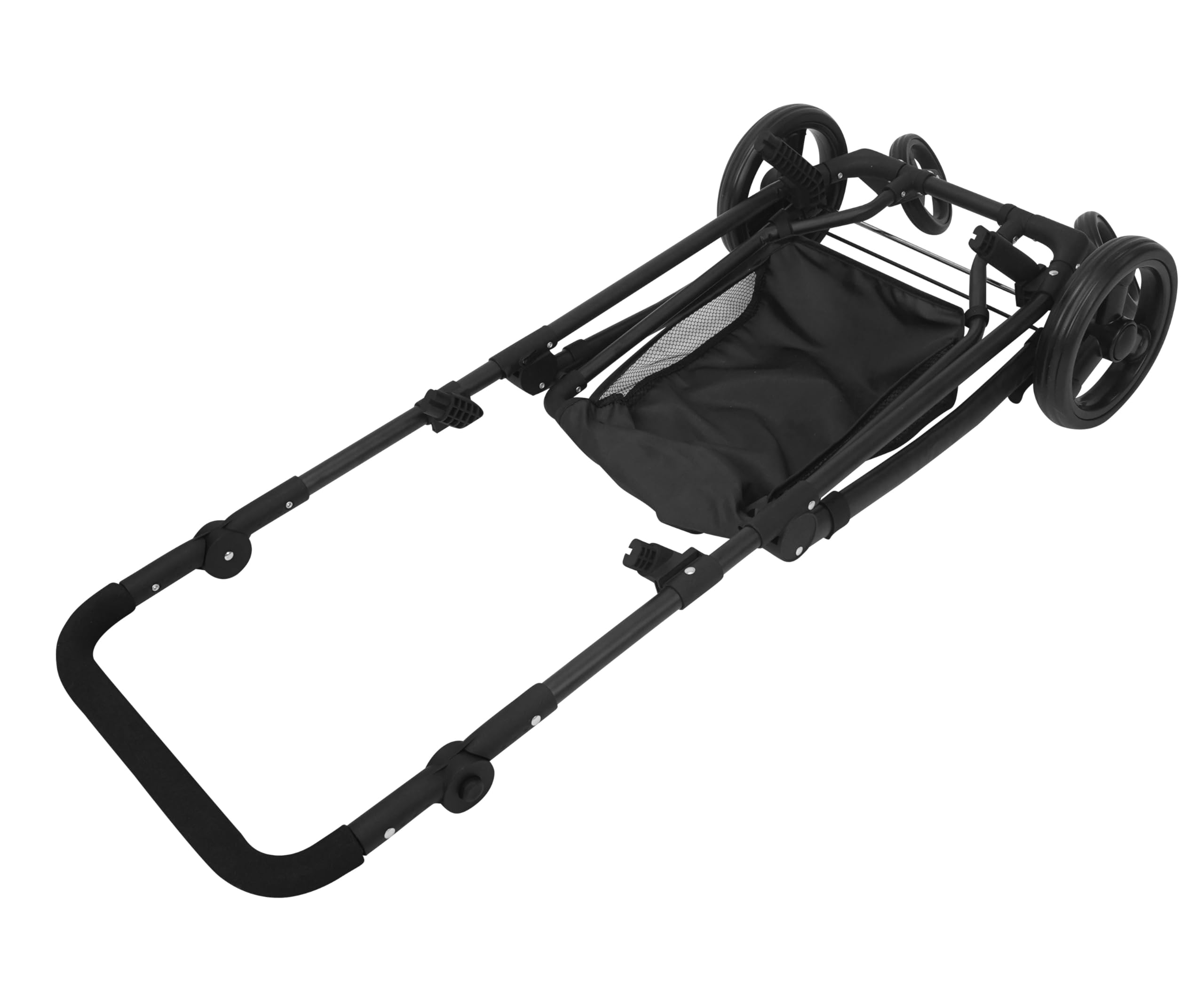 MOLTO – Zwillingskinderwagen für Puppen, zusammenklappbarer Doppelkinderwagen mit umbaubaren Babytragetaschen, 360°-Rädern und verstellbarem Schiebegriff, für Puppen bis zu 46 cm, ab 3 Jahren
